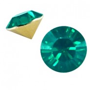 Basic Kegelstein SS39 Emerald green opal